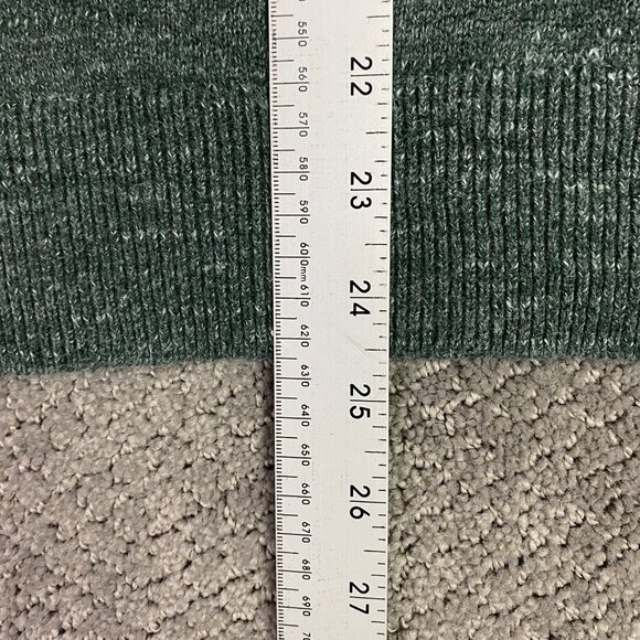 Outerknown Sweater Sweatshirt Large Fits like Small Green Heather Crew Roll Neck - Picture 9 of 12